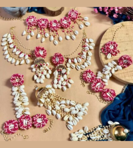 Haldi-Mehndi Special Necklace and Earrings Set Full Sets